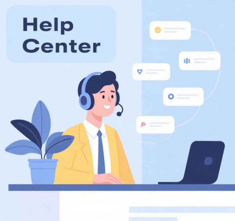 帮助中心与FAQ指引示意图